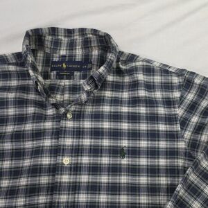 Polo By Ralph Lauren Custom Fit Plaid Cotton Long Sleeve Button Down Shirt. L